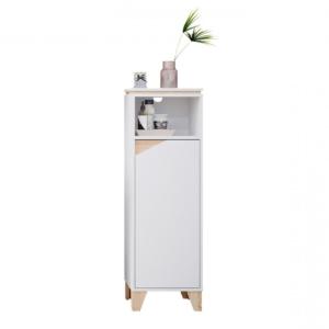 Meuble haut, 126cm sur pieds, blanc, gamme ELEGANT