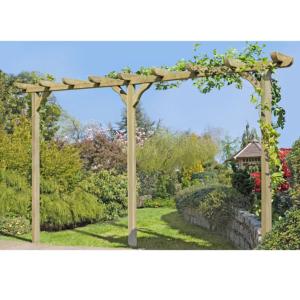 PERGOLA 450 cm, en EPICEA massif, modèle BLANCA