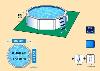 PISCINE ronde 4.60  x 1.20 m aspect bois COMPLETE