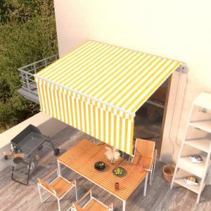 STORE BANNE 350 x 250 cm avec auvent, 5 coloris, motorisé