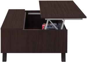 TABLE basse, 100 x 65 cm, plateau relevable, Wengué, modèle THALES