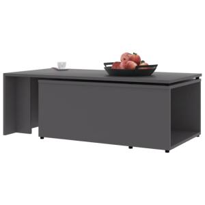 TABLE basse 150 cm, coulissante en bois, grise