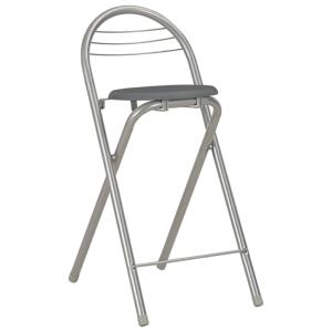 TABLE haute DE BAR avec 2 CHAISES, gris/noir