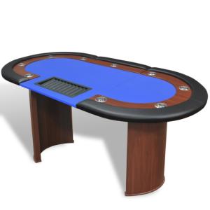 Table de poker professionnelle 10 joueurs – 210 cm – Grand standing