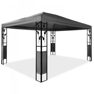 TONNELLE de jardin, éclairage LED, 3 x 4 M, marron