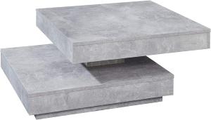 TABLE basse, pivotante, 2 niveaux, blanc ou gris, modèle MIRAGE