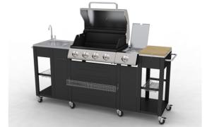 BARBECUE GAZ  INOX / MEUBLE CUISINE EXTERIEUR