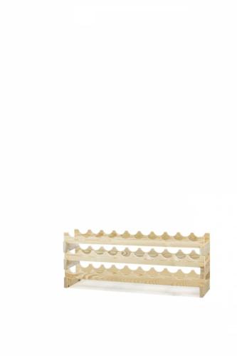 CASIER A VIN, largeur 102 cm, bois massif naturel, 30 bouteilles