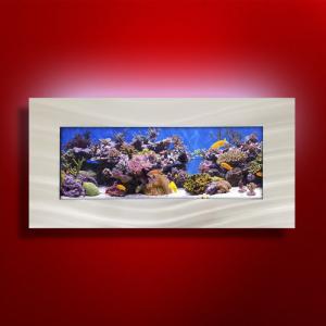 AQUARIUM mural 900x450x110 mm, aluminium/verre