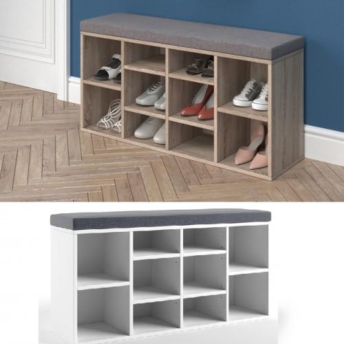 BANC avec espaces de rangement pour chaussures, 2 coloris