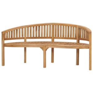 Banc de jardin 180 cm, demi cercle en teck massif