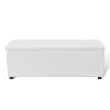 Banc banquette coffre de rangement, blanc