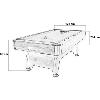 BILLARD PRO 7Ft, design, tapis rouge