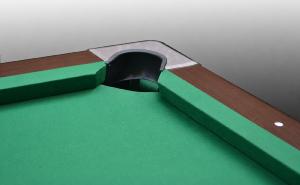 TABLE de BILLARD PROFESSIONNEL 8 FT en bois marron, plateau ardoise – modèle APPOLON