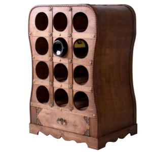 CASIER à vin, bois, style colonial, 12 bouteilles