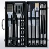 Coffret ustensiles barbecue INOX, 18 pièces