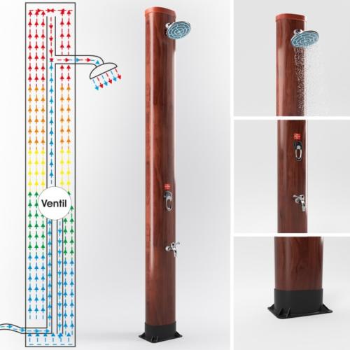 DOUCHE solaire d'extérieur, eau chaude et froide