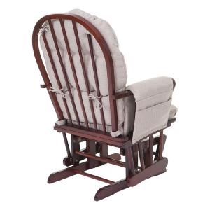 Fauteuil à bascule, avec repose pieds, en Hévea, 4 coloris