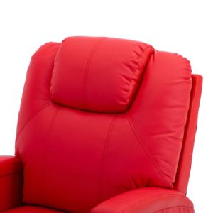 FAUTEUIL massant et chauffant, électrique en cuir rouge, modèle REDCOOL1