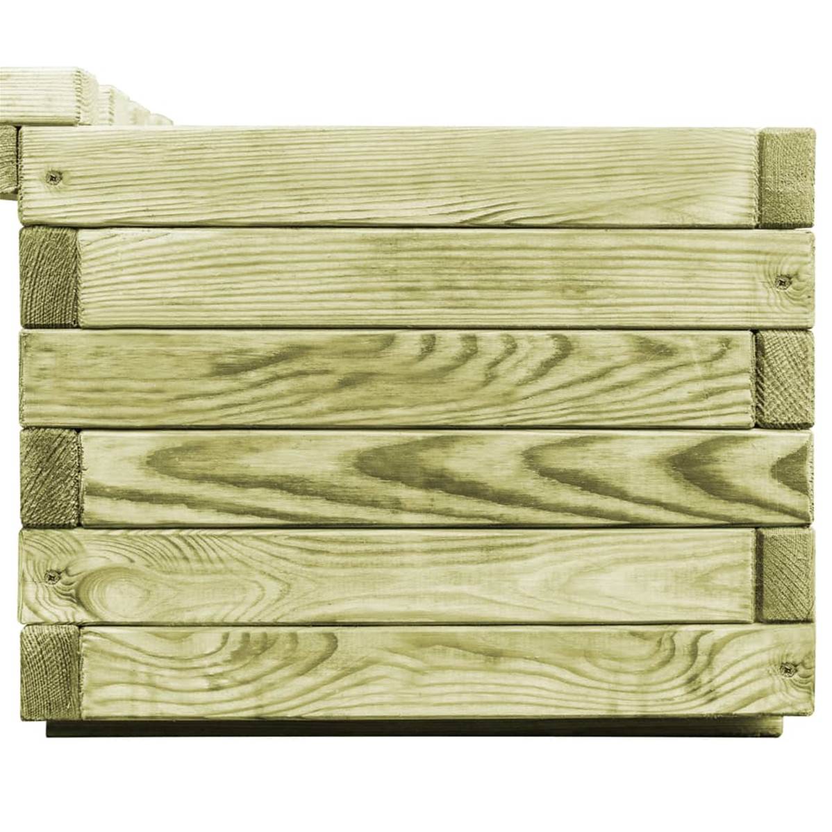 Banc avec jardinières blanc 184,5x39,5x56,5 cm bois massif pin