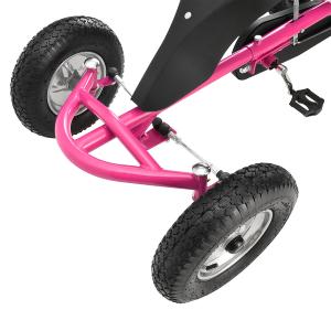KART VOITURE à pédales 190 cm, vert ou rose