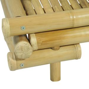 Lit design en bambou naturel, matelas 140 x 200 cm