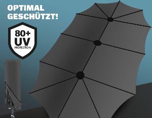 PARASOL géant Aluminium, 460 x 270 cm, toile anthracite