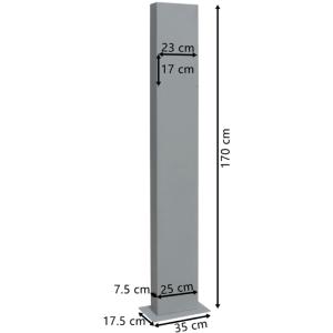 Boîte aux lettres inox et acier laqué, sur pieds de 170 cm, avec sonnette