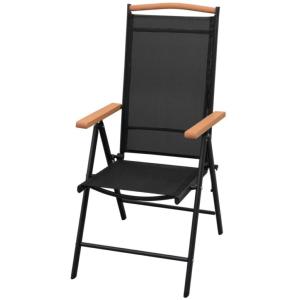 CHAISES jardin pliantes en  aluminium/composite, lot de 4