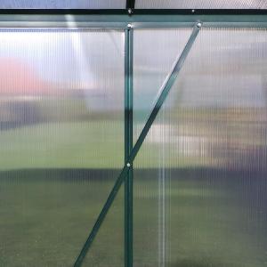 SERRE de JARDIN vert, aluminium/polycarbonate 6 mm, 4,75 M²