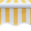 STORE BANNE 6 x 3 mètres, motorisé, jaune/blanc