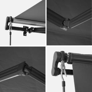 STORE BANNE anthracite 600 x 350 cm, motorisé, toile anthracite