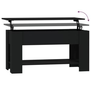 TABLE basse, 100 cm, escamotable, noir, modèle GALION