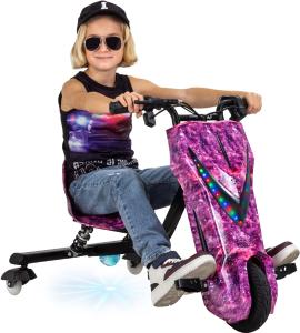 TROTTINETTE DRIFT électrique, 250 W, avec LEDS, violet