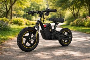 Vélo électrique enfant 12 pouces – Draisienne tout-terrain 250 W – 3 à 6 ans – 3 vitesses