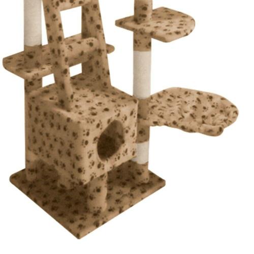 Arbre A Chat Xxl De 250 Cm Beige Avec Pattes De Chat