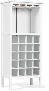 MEUBLE rangement bouteilles, bois massif blanc