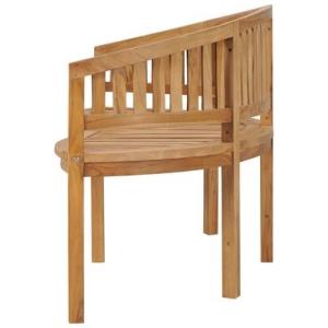 Banc de jardin 150 cm, demi cercle en teck massif