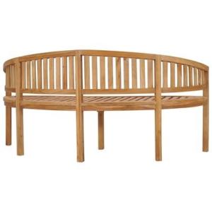 Banc de jardin 180 cm, demi cercle en teck massif