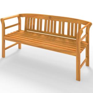 Banc de jardin design 150 cm, eucalyptus, 3 places