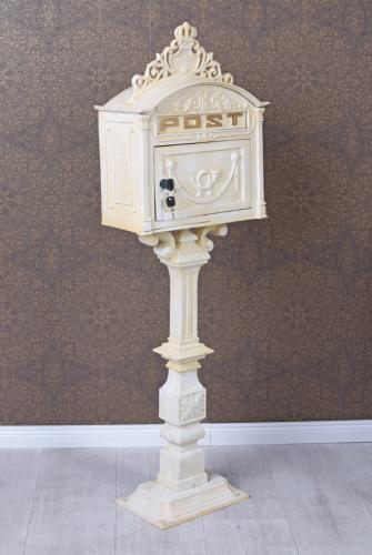 Boîte aux lettres, Antique BLANCHE, en fonte véritable