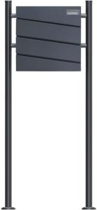 Boîte aux lettres sur pieds anthracite, modèle LUNA