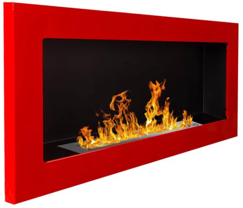 CHEMINEE ETHANOL inox, 90 cm, rouge, COMODORE