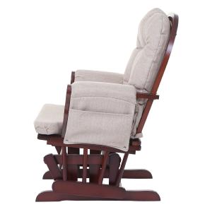 Fauteuil à bascule, avec repose pieds, en Hévea, 4 coloris