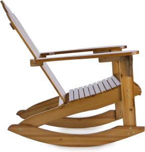 Fauteuil à bascule UTHA, type rocking Chair en bois massif