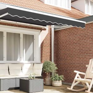 Lambrequin pour store banne 500 cm, anthracite