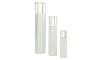 LANTERNES bougies de terrasse, lot de 3, BLANC