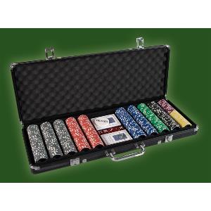 MALLETTE aluminium POKER, 500 jetons et accessoires