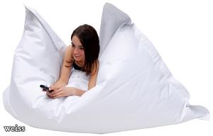 POUF GEANT de 200x145 cm, blanc, avec remplissage