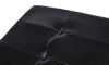 Pouf de rangement cube coffre tabouret  noir